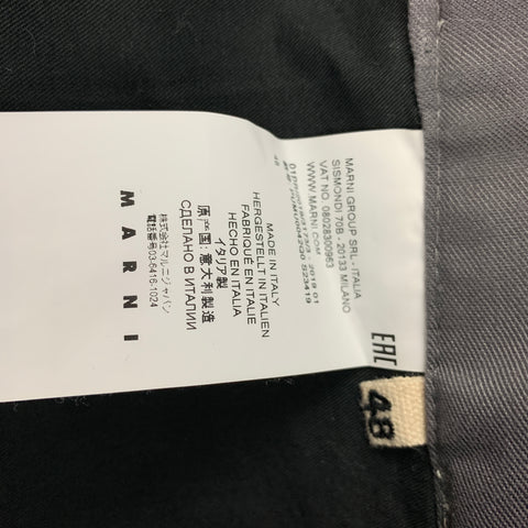 MARNI Size 32 Dark Gray & Beige Polyamide / Cotton Casual Pants