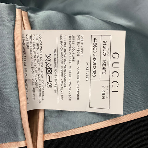 GUCCI by Alessandro Michele Size 36 Green Rose Floral Silk Polyester Tuxedo Suit