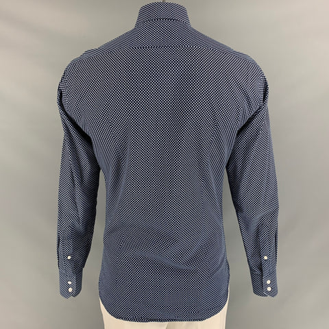 BOSS by HUGO BOSS Size L Black Light Blue Checkered  Long Sleeve Shirt