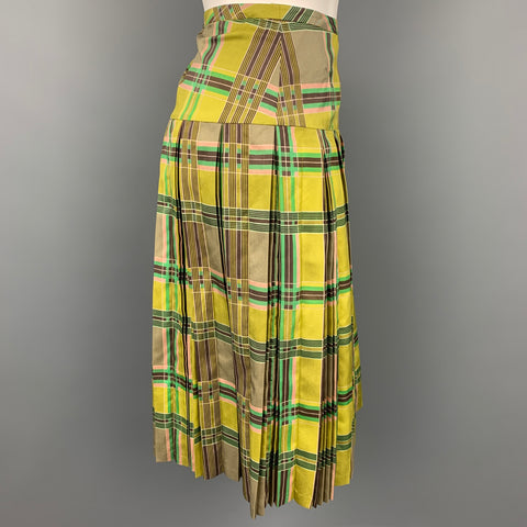 MARC by MARC JACOBS Taille 8 Jupe en soie vert chartreuse