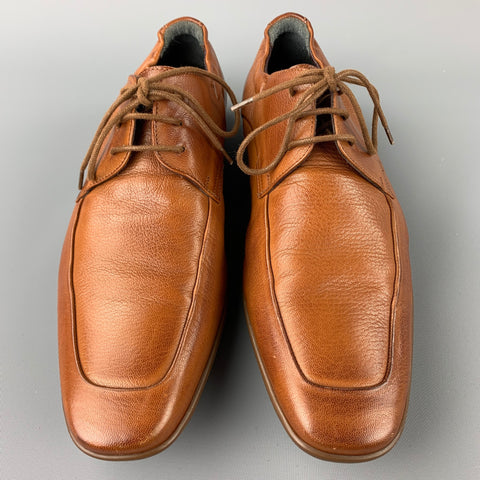 PAUL SMITH Size 9 Tan Suede Square Toe Lace Up Shoes