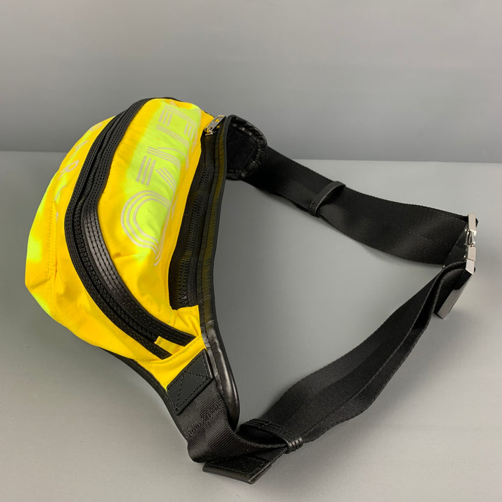 Sac ceinture en nylon avec logo néon jaune KENZO