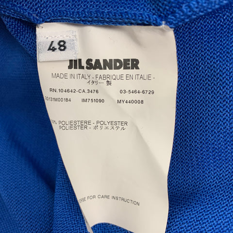 JIL SANDER Spring 2013 Size S Royal Blue Crew-Neck Short Sleeve Shirt