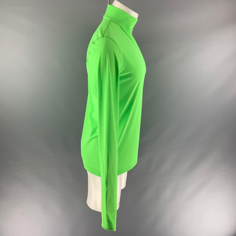 MARCELL VON BERLIN Size M Green Neon Polyester / Elastane Mock Neck Pullover