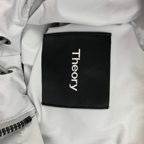 THEORY Size S Light Gray Nylon Blend Pop-Over Jacket