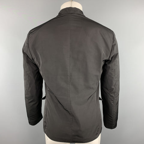 NEIL BARRETT Chest Size S Solid Black Polyester Full Zip Jacket