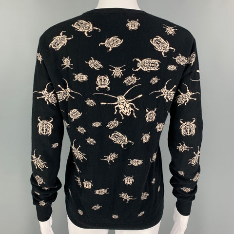 MCQ by ALEXANDER MCQUEEN Size M Black Pink Crew-Neck Casual Top