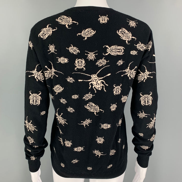 MCQ by ALEXANDER MCQUEEN Size M Black Pink Crew-Neck Casual Top