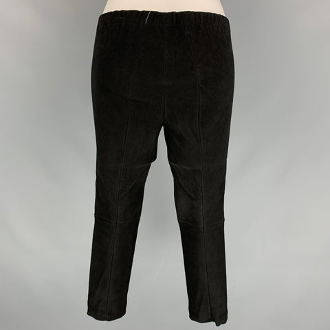 GARY GRAHAM Talla 6 Pantalón casual capri de ante negro