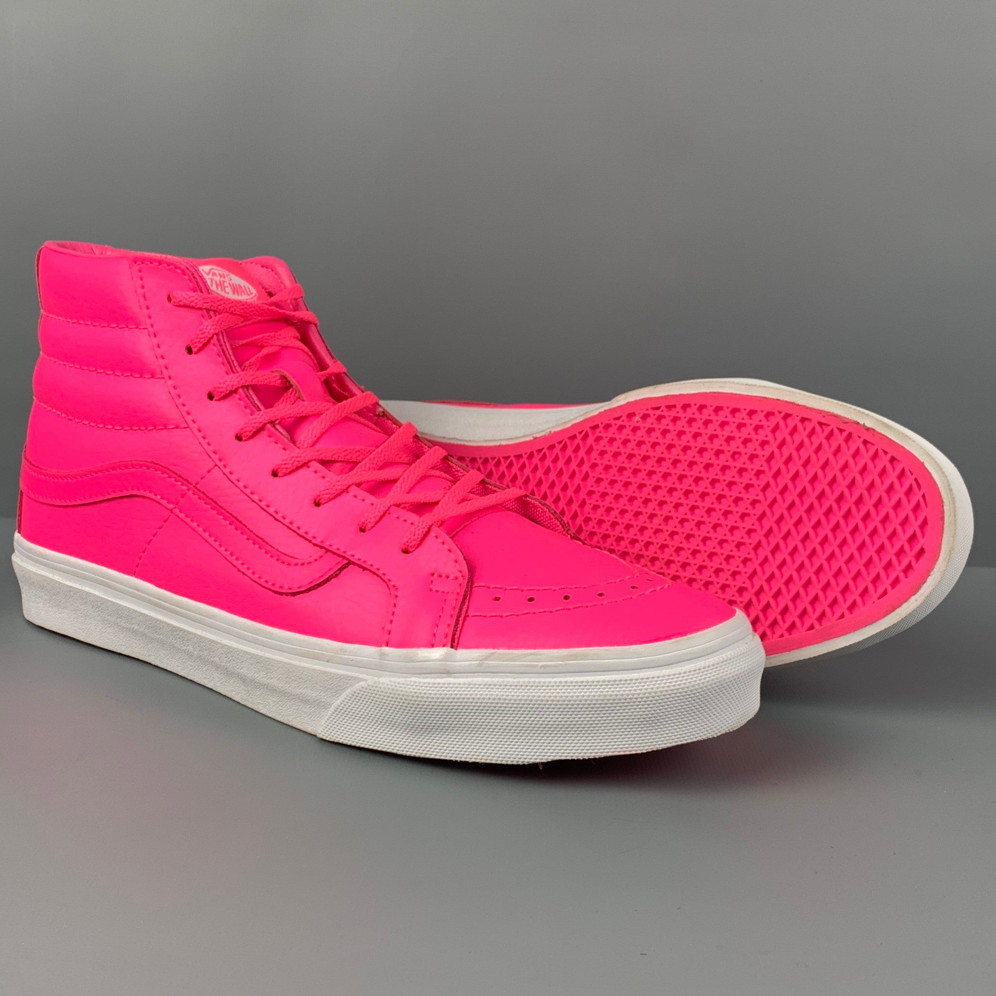 Vans hot hotsell pink high tops