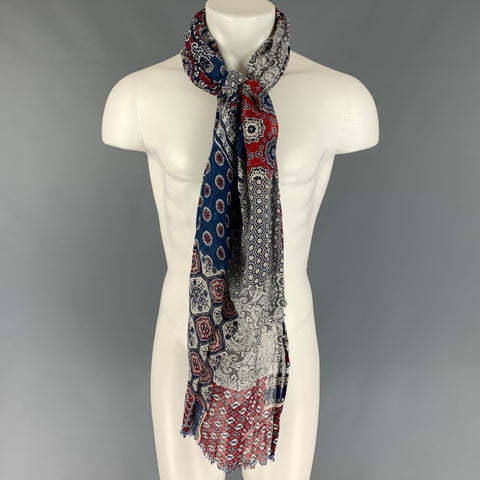QUATTROCCHI Multi-Color Mixed Linen Cotton Scarf