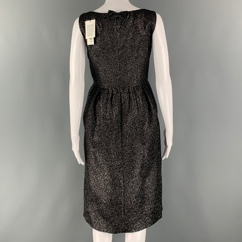 MARC JACOBS Taille 0 Robe droite texturée en mélange de polyester noir