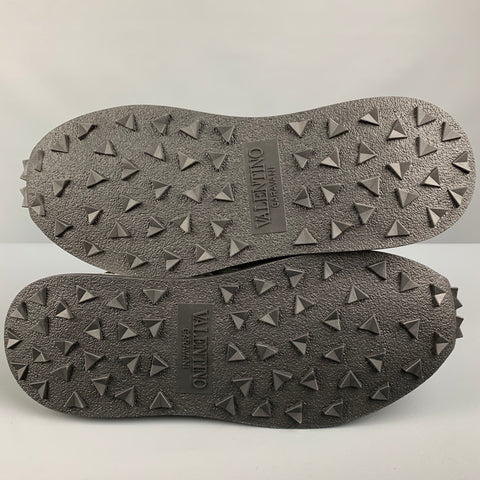 VALENTINO Talla 11 Zapatillas deportivas con cordones tejidas en varios colores morados