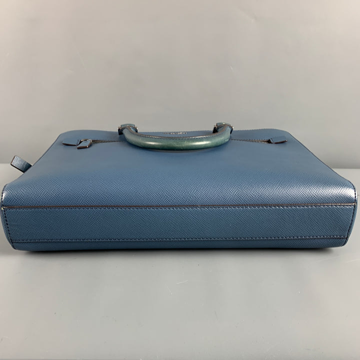 MICHAEL KORS Blue Leather Briefcase