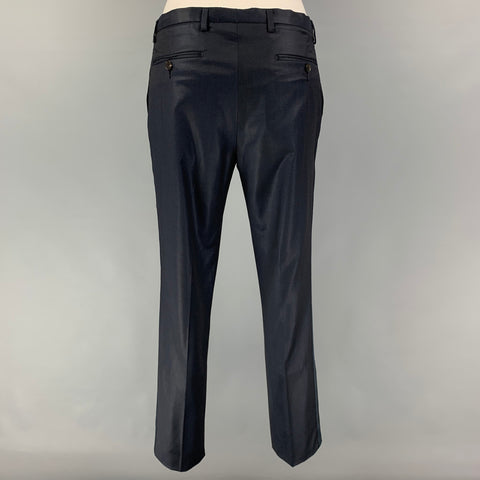 COLECCIÓN CALVIN KLEIN Talla 34 Traje de esmoquin con solapa de pico de lana negro azul marino