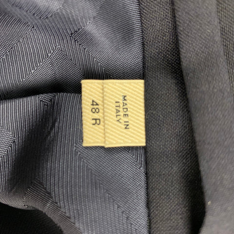 BURBERRY LONDON Size 38 Navy Wool Notch Lapel Suit