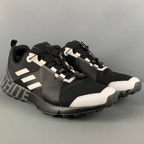 ADIDAS TERREX TWO GTX Size 10.5 Black White Nylon Lace Up Sneakers