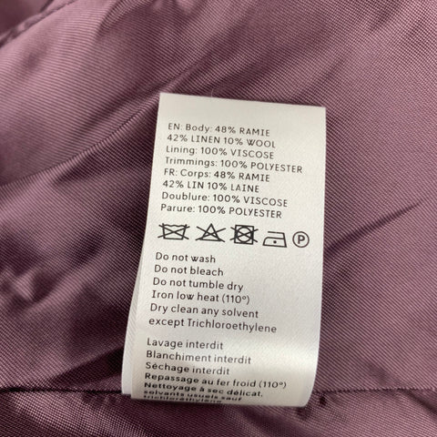 NANUSHKA F/W 19 Size 38 Rose Ramie Blend Double Breasted Sport Coat