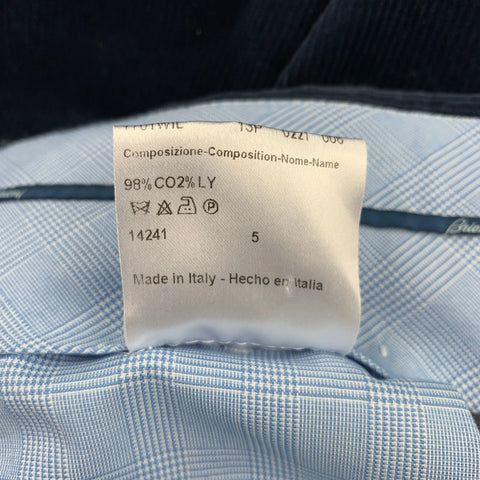 BRIONI Size 32 Navy Solid Corduroy Cuffed Dress Pants BRIONI