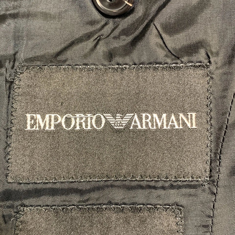 EMPORIO ARMANI 38 Regular Black Stripe Wool Sport Coat EMPORIO ARMANI