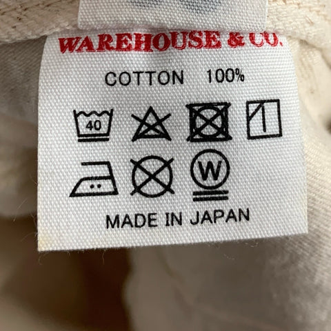 WAREHOUSE Size 32 Cream Cotton Jeans