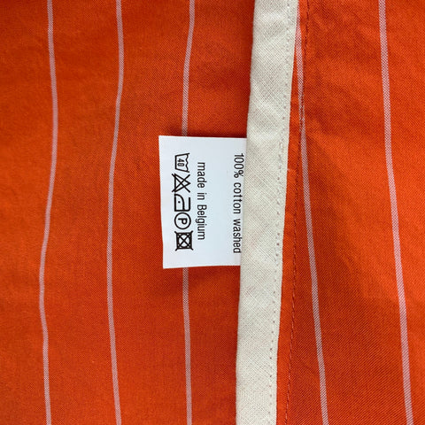 WALTER VAN BEIRENDONCK Size XL Orange Embroidery Cotton Shawl Lapel Sport Coat