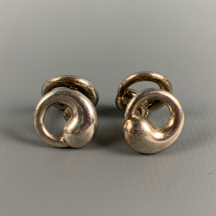 TIFFANY & CO. Silver Eternal Circle Sterling Silver Cuff Links