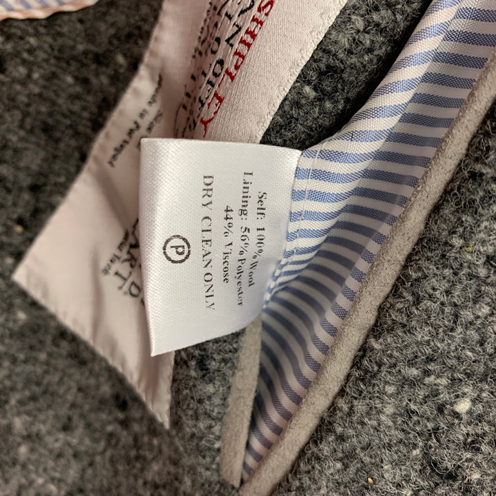 SHIPLEY et HALMOS Taille 42 Gris Noir Blanc Tweed Wool Sport Coat