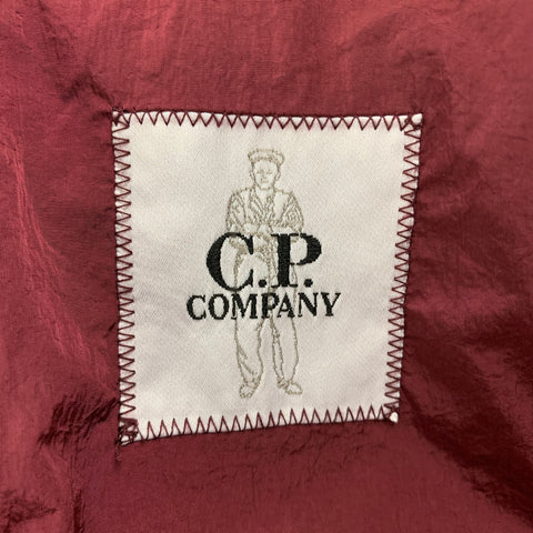 CP COMPANY Size M Burgundy Polyamide Zip Up Jacket