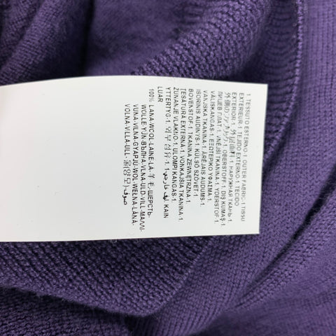 VERSACE COLLECTION Size S Purple Embroidery Wool V-Neck Pullover