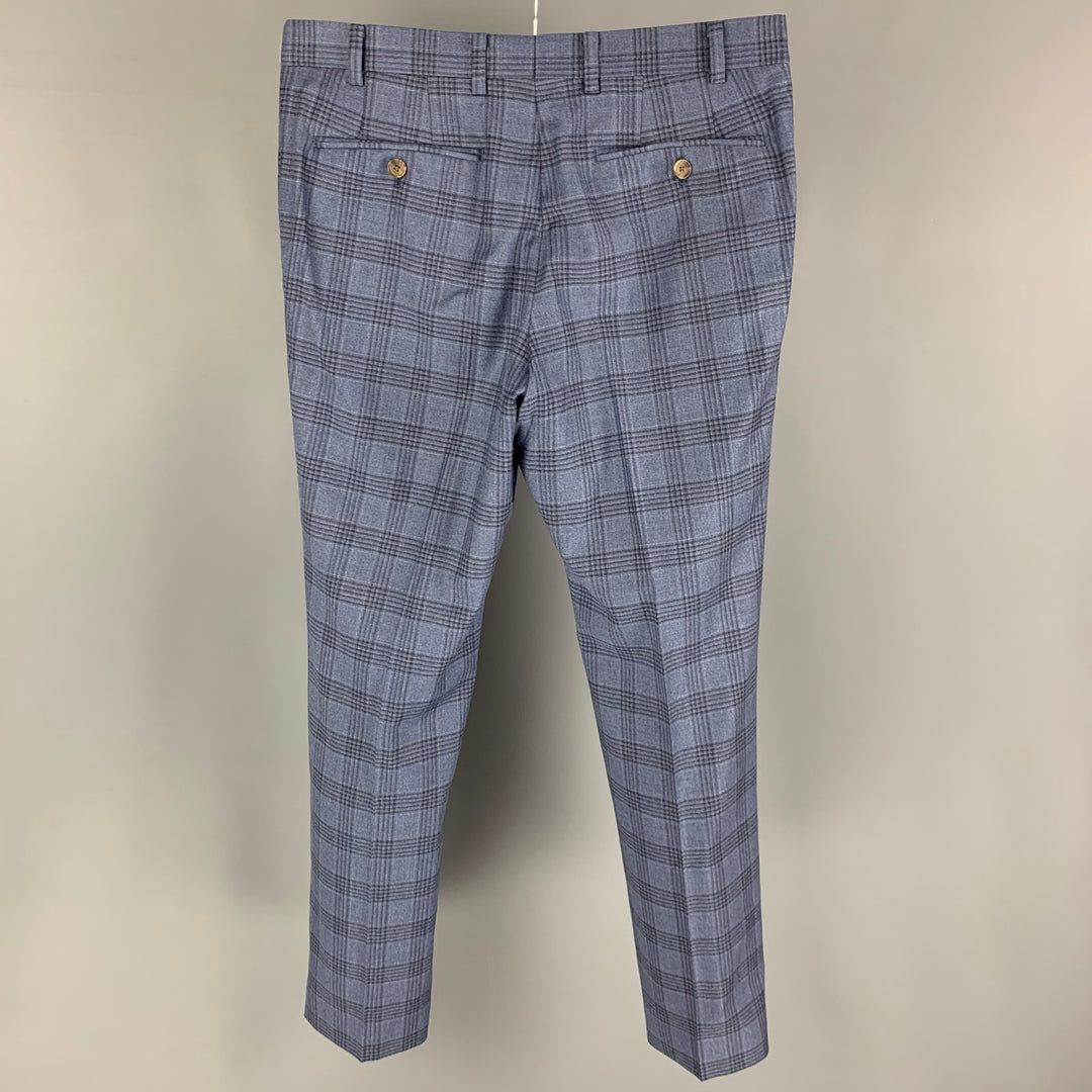 blue and white polka dot dress shirt Prestige Mens Navy/Green Plaid Dress Pants  Navy 2 36