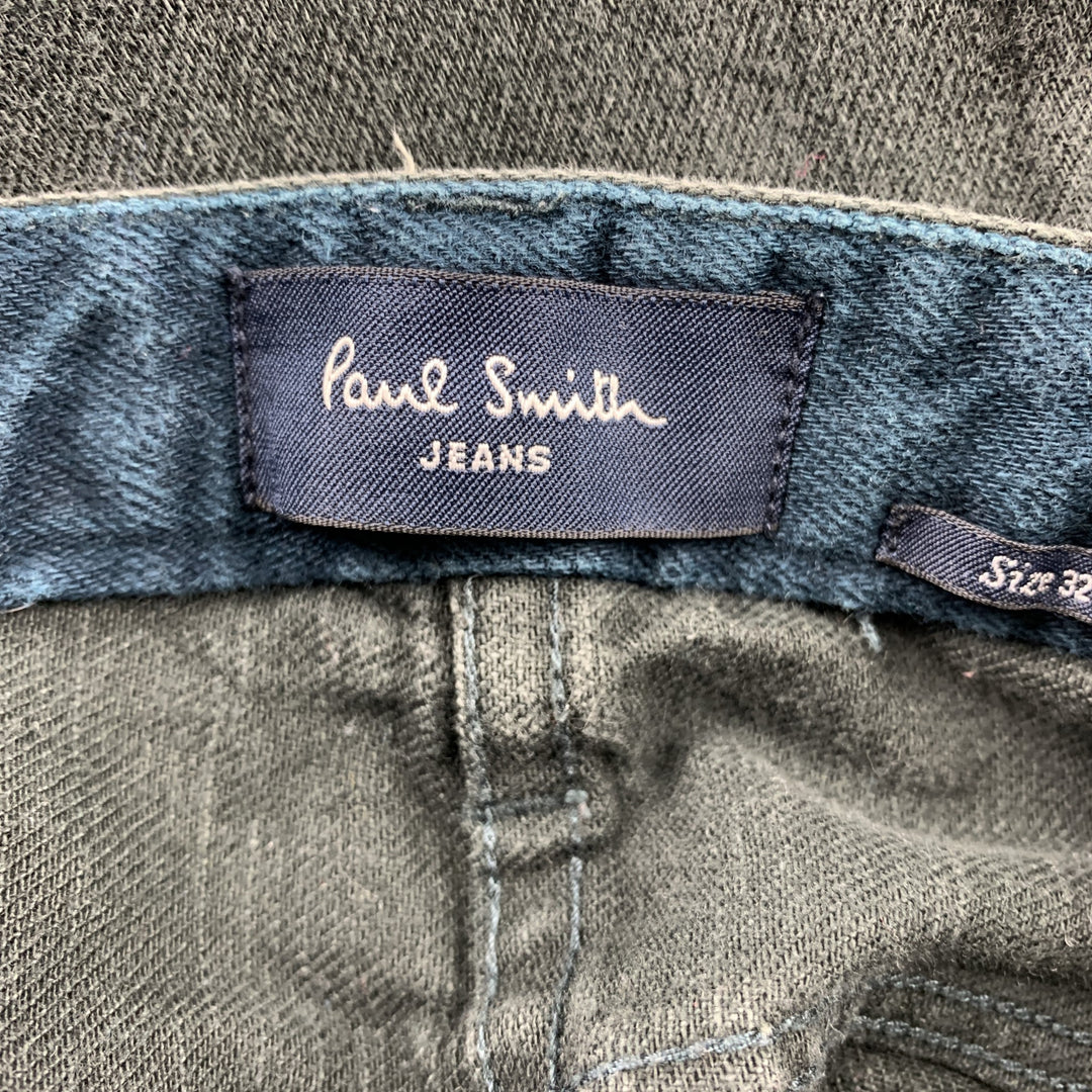 PAUL SMITH JEANS Size 32 Charcoal Cotton Button Fly Jeans