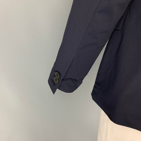 EMPORIO ARMANI Size 44 Navy Polyamide Notch Lapel Sport Coat
