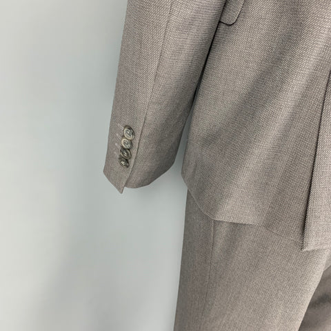 CALVIN KLEIN COLLECTION Size 44 Grey Woven Wool Notch Lapel Suit