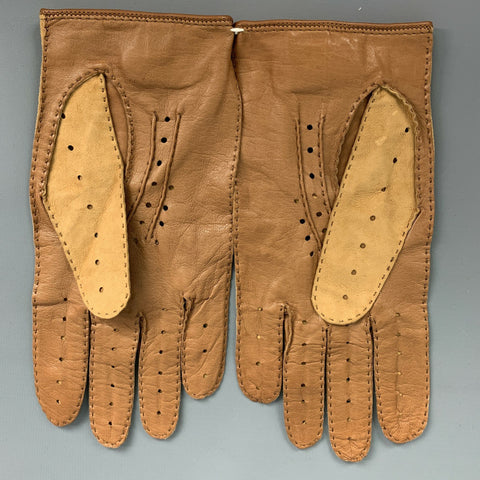 SHALIMAR Size 7 Tan Leather Gloves