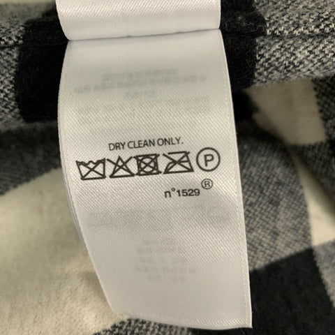 POLO by RALPH LAUREN Size M Black & Cream Cotton Plaid Oversized Shirt