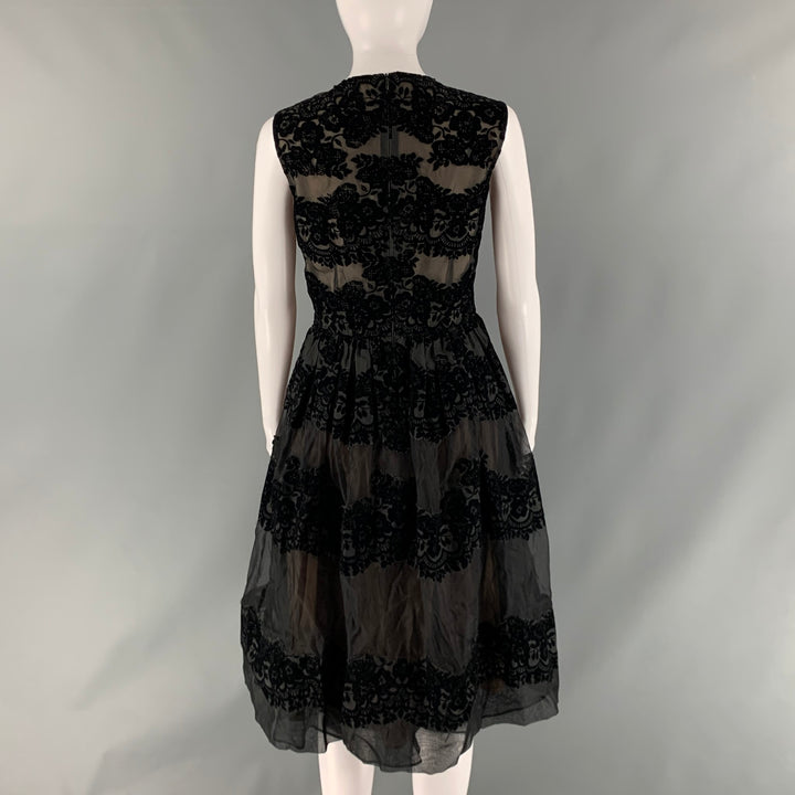 RED VALENTINO Size XS Black Lace A-Line Dress