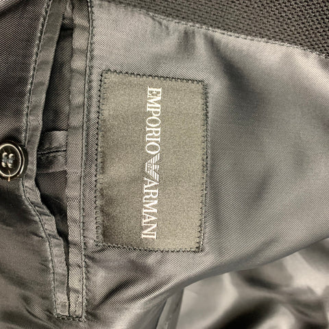 EMPORIO ARMANI Taille 44 Manteau en laine polyamide noir
