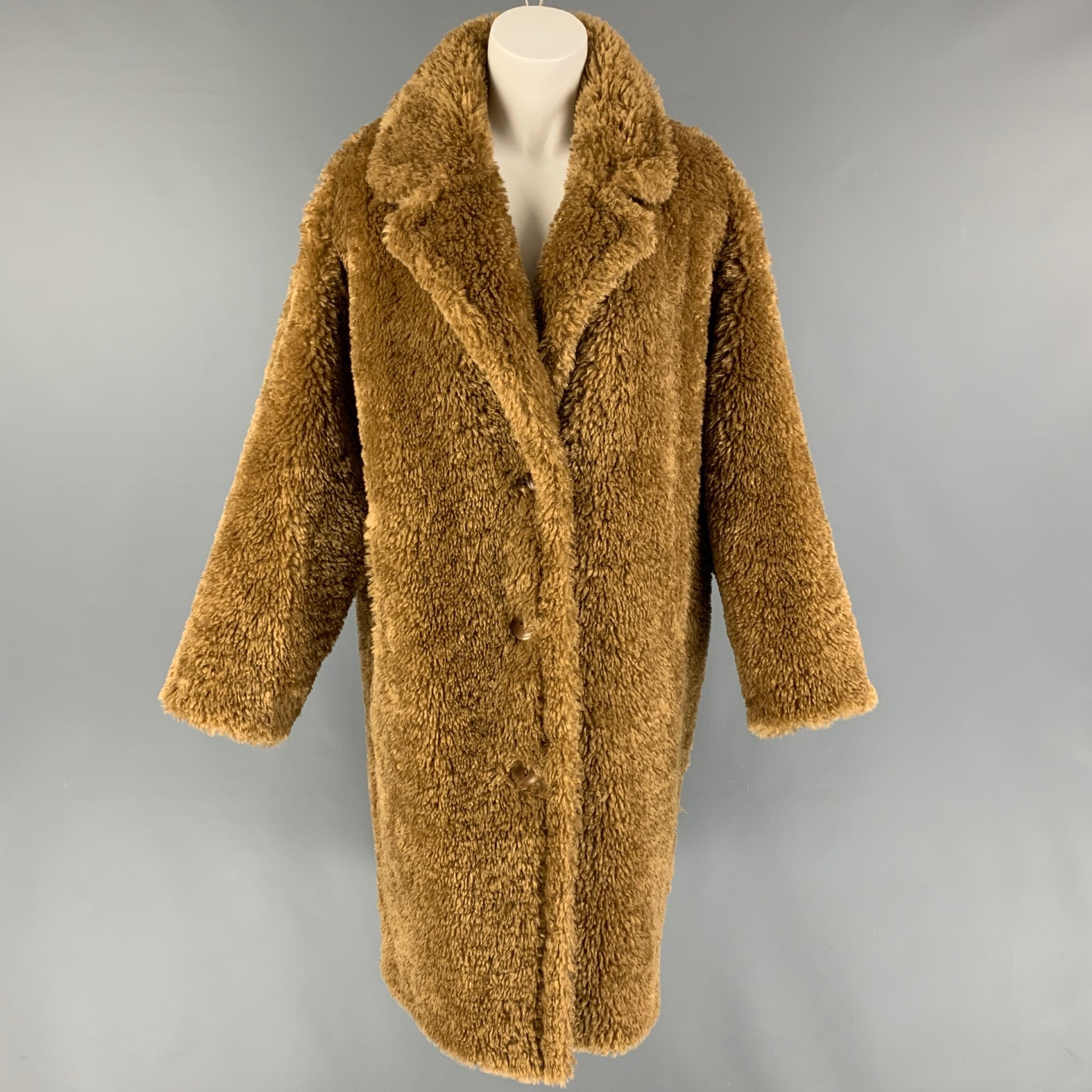 Textured faux hotsell fur coat