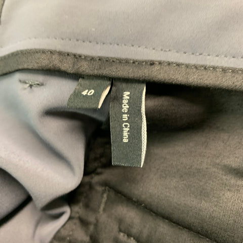THEORY Size 40 Grey Polyamide  Elastane Flat Front Casual Pants