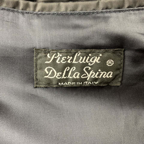 PIER LUIGI DELLA SPINA Chest Size S Navy Solid Cashmere Zip Up Jacket