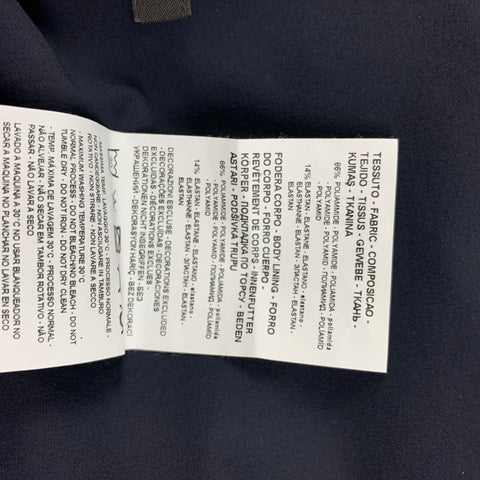 EMPORIO ARMANI Size 44 Navy Polyamide Notch Lapel Sport Coat