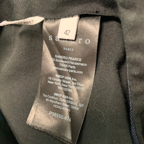 SANDRO Size 32 Navy Wool Zip Fly Dress Pants