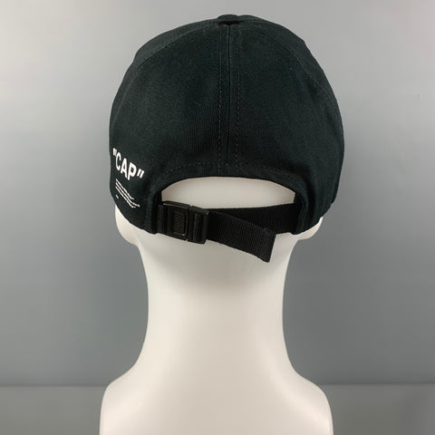 OFF-WHITE Black Graphic Cotton CAP Hat