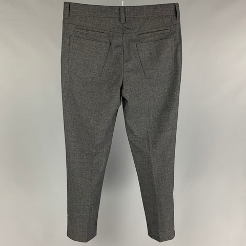 BRUNELLO CUCINELLI Size 30 Charcoal Cotton Zip Fly Casual Pants