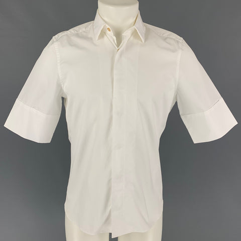 PAUL SMITH Size S White Cotton Short Sleeve Shirt