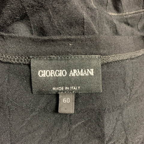 GIORGIO ARMANI Size XXL Black Rhombus Viscose Blend Crew-Neck T-shirt