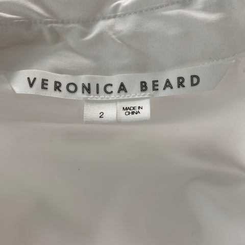 VERONICA BEARD Size 2 White Cotton Elastane Shirt dress Dress