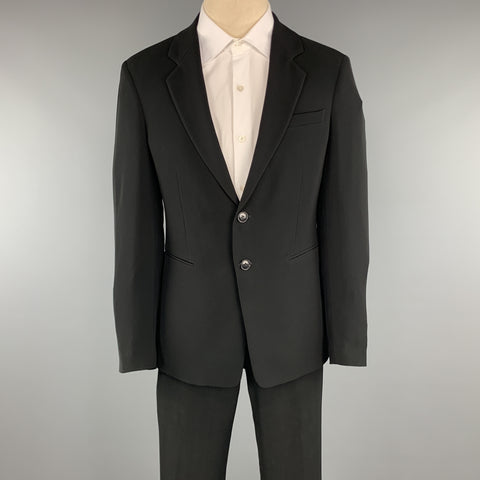 EMPORIO ARMANI 38 Costume Régulier Noir Uni Polyester 32 x 31