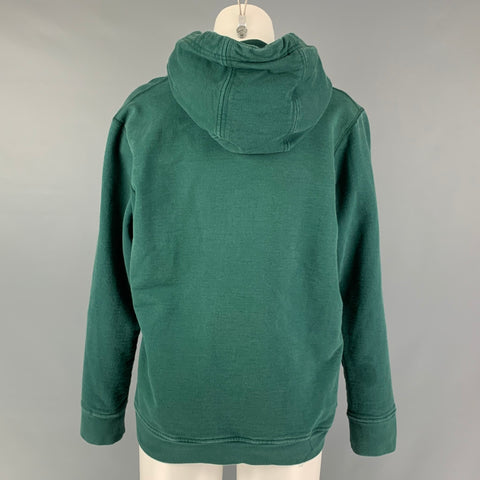 CASABLANCA Size S Green Embroidery Cotton Hoodie Sweatshirt